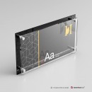 Targhe in plexiglass combinate DualPlate Aspect 2-1: Black