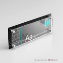 Targa in plexiglass DualPlate Aspect 3-1: finitura lastra di fondo plexiglass nero satinato