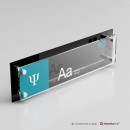 Targa in plexiglass DualPlate Aspect 4-1: finitura lastra di fondo plexiglass nero lucido