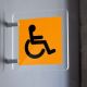 Segnaletica bandiera Toilette Disabili Arancione
