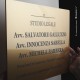 Targa studio notarile e legale in vetro acrilico Gold