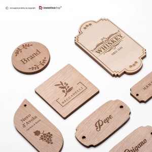 Etichette di legno: misure e forme personalizzate
