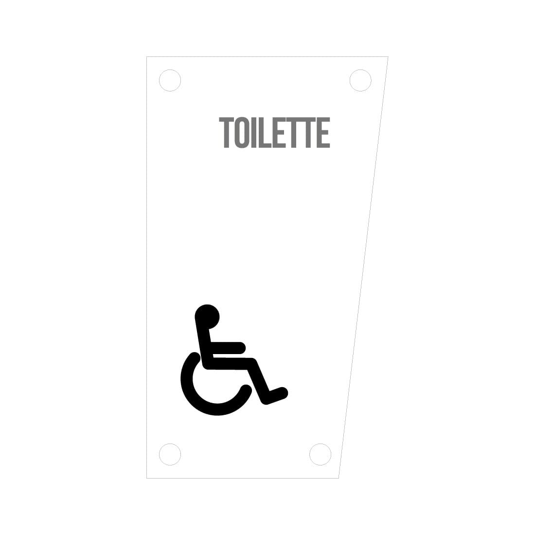 Cartello WC Autoadesivo 15x10 Cm - Targhetta Bagno Unisex Per Porte, Per Interni Ed Esterni