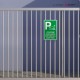 Cartello Dibond con supporto per cancello: stazione di ricarica per veicoli elettrici