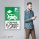 Cartello Plexiglass: parcheggio veicoli elettrici