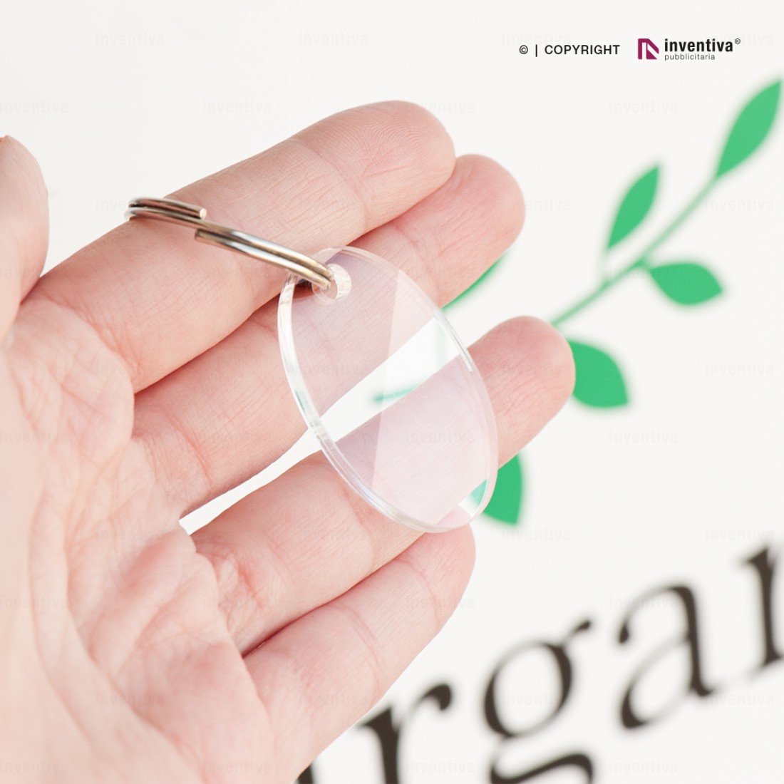 Portachiavi In Plexiglass Trasparente Stemma