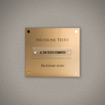 Targa fuoriporta con incisione personalizzata Targhetta per porta in laminato plastico mod1 model gold Targa fuoriporta con incisione personalizzata Targhetta per porta in laminato plastico mod1 model gold