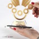 Trofeo modello Olimpia: targhetta in abs personalizzabile