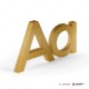 Classic Metal Letter 20 Gold