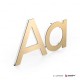 Lettere ABS gold spazzolato + plexiglass trasparente