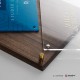 Targa DualPlate Verticale: Noce con lastra superiore stampata e trasparente