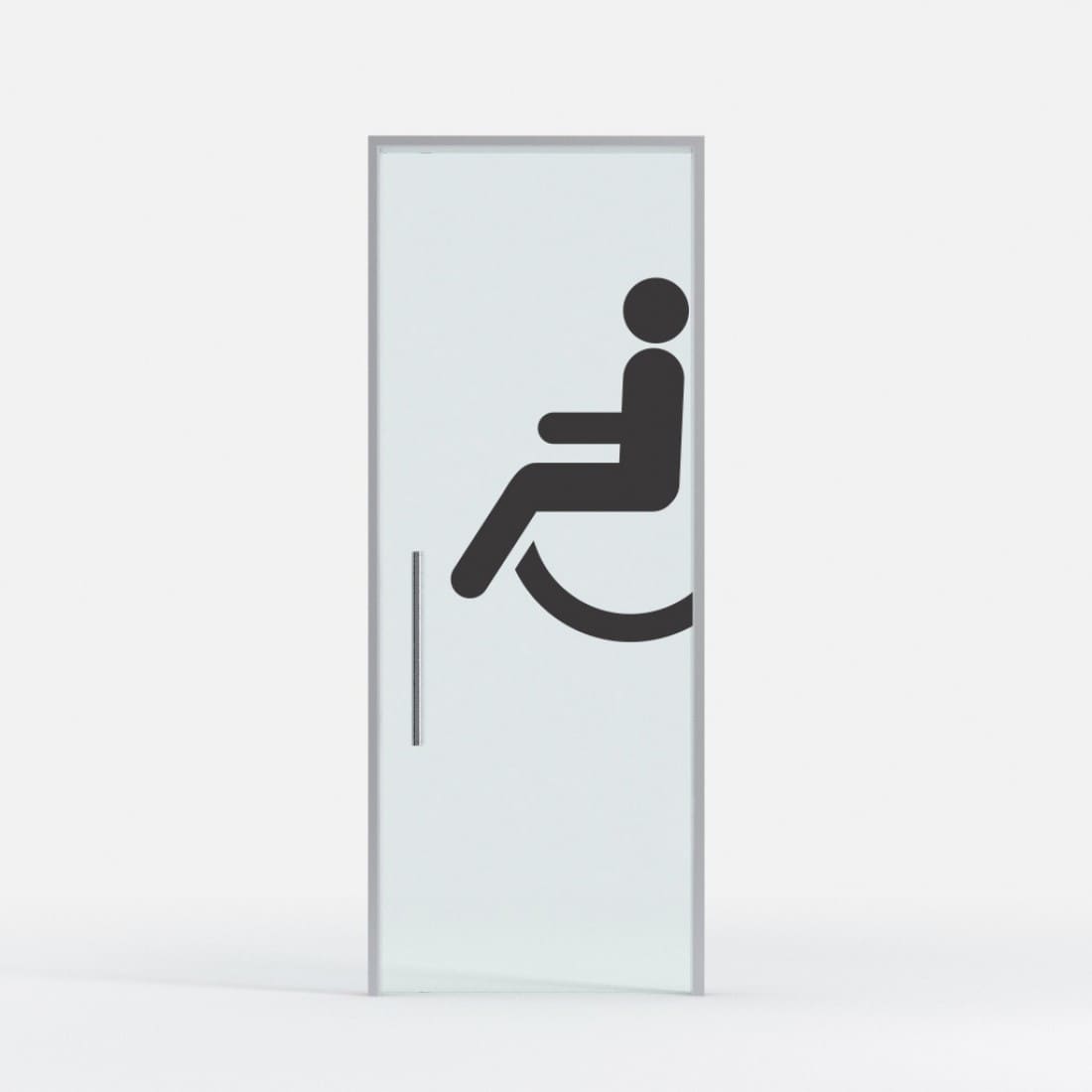 Disabili adesivo wc targhette adesive uso esterno interno Simboli targa porta 12 x 12 cm contrassegno disabili segnaletica facile da utilizzare toilette adesivo per porta per invalidi 