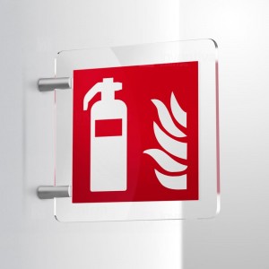Cartello Plex: Antincendio estintore F001 bifacciale
