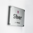 Targa plexiglass MetalPlus finitura Silver Metallico