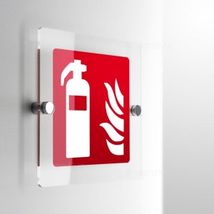 Cartello Plex: Antincendio estintore F001 monofacciale