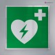 Cartello Defibrillatore a parete E010: plexiglass