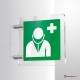 Cartello Plex: Medico d'emergenza E009 bifacciale