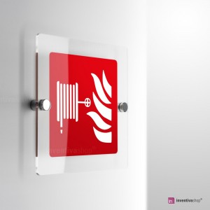 Cartello Plex: Lancia antincendio F002 monofacciale