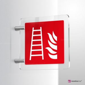 Cartello Plex: Scala antincendio F003 bifacciale