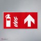 Cartello Plex: Estintore con freccia antincendio ISO monofacciale