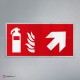 Cartello Plex: Estintore con freccia antincendio monofacciale