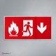 Cartello Plex: Uscita emegenza antincendio monofacciale