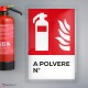 Cartello Plex: Antincendio estintore a polvere numerato