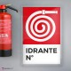 Cartello Plex: Antincendio Idrante numerato