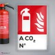 Cartello Plex: Antincendio estintore a CO2 numerato