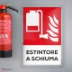 Cartello Plex: Antincendio estintore a schiuma
