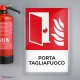 Cartello Plex: Antincendio porta tagliafuoco