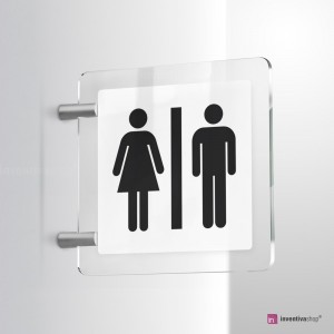 Cartello Plex: Toilette Classic bifacciale