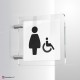 Cartello Plex: Toilette Bold bifacciale