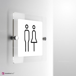 Cartello Plex: Toilette Line monofacciale