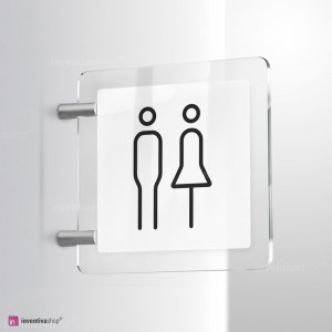 Cartello Plex: Toilette Line bifacciale