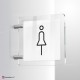 Cartello Plex: Toilette Line bifacciale