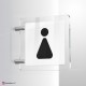 Cartello Plex: Toilette Triangle bifacciale
