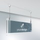 Cartello Plex soffitto Hanging: rettangolare 3/1