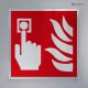 Cartello Plex: Pulsante allarme antincendio F005 monofacciale