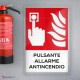 Cartello Plex: Antincendio pulsante allarme