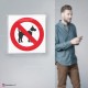 Cartello Plex: vietato accesso ai cani monofacciale