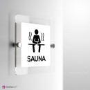 Cartello Plex: Sauna monofacciale a parete