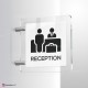 Cartello Plex: Reception Hotel bifacciale