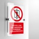 Cartello vietato l'uso dell'ascensore al personale non autorizzato: plexiglass
