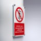 Cartello vietato l'uso dell'ascensore al personale non autorizzato: alluminio