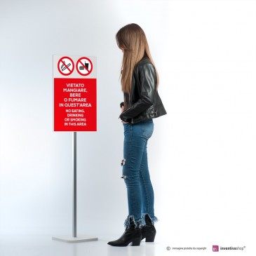 Adesivo Divieto Di Fumare, Bere E Mangiare &ndash; 3 Signs &ndash; Sicurezza Sul Lavoro