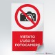 Adesivo vietato l'uso di fotocamere