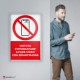 Cartello plexiglass ( cm 40 x 60 ) su parete con distanziatori: vietato fotografare e fare video con lo smartphone