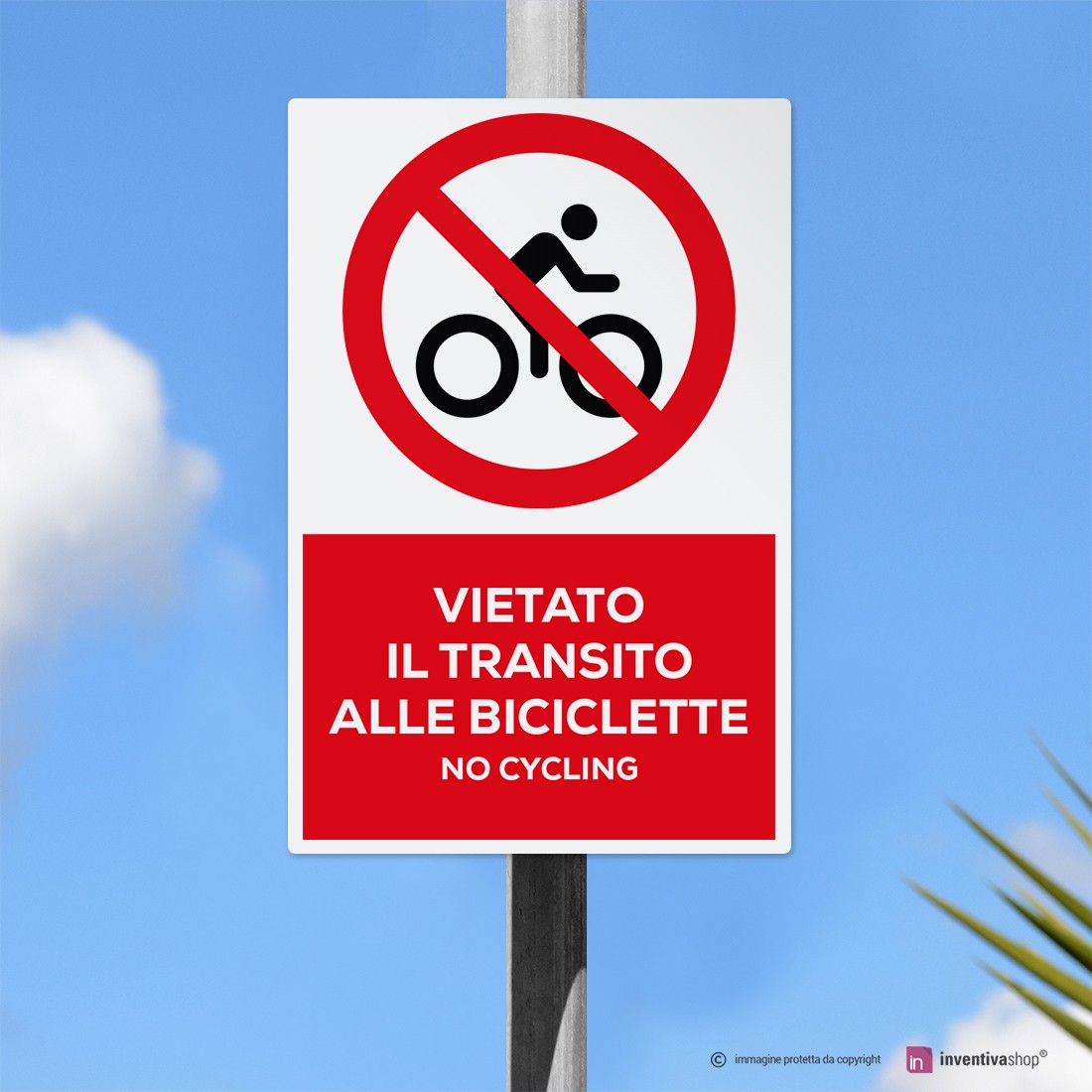 Cartello Segnaletico UNI ‘VIETATO ACCESSO NON AUTORIZZATI’ – 30x12 Cm, Adesivo O Alluminio, Per Esterno/Interno
