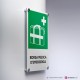  Cartello alluminio su parete con distanziatori: Borsa medica d'emergenza